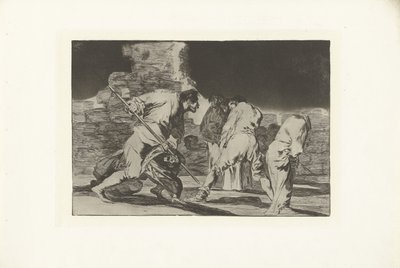 Wściekłe szaleństwo Odmienne furioso Los Disparates (The Follies) (tytuł serii) Los Proverbios (Przysłowia) (tytuł serii) autorstwa Francisco de Goya