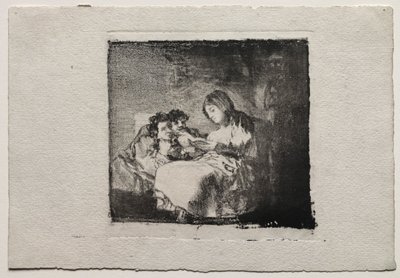 Kobieta czytająca dwójce dzieci, 1824-1825. autorstwa Francisco de Goya