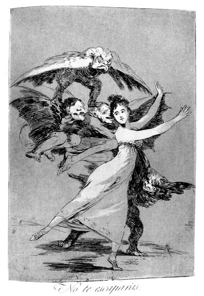 Nie uciekniesz, 1799 autorstwa Francisco de Goya