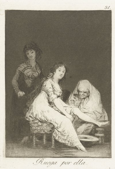 Ona modli się za nią autorstwa Francisco de Goya
