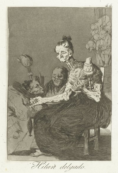 Kręcą się dobrze Hilan Delgado (tytuł na obiekcie) Los Caprichos (tytuł serii) autorstwa Francisco de Goya