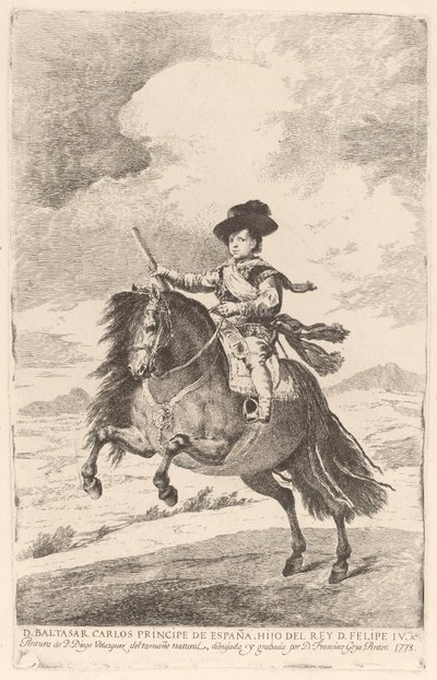 Baltasar Carlos autorstwa Francisco de Goya after Diego Velázquez