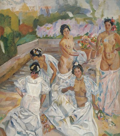 Łaźnia (Sewilla) - Iturrino, Francisco (1864-1924) - c. 1908 - Olej na płótnie - 200x174 - Muzeum Carmen Thyssen, Malaga autorstwa Francisco de Iturrino