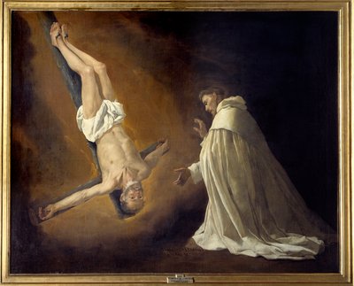 Objawienie św. Piotra ukrzyżowanego św. 1,79x2,23 m Madryt, Musee du Prado autorstwa Francisco de Zurbaran