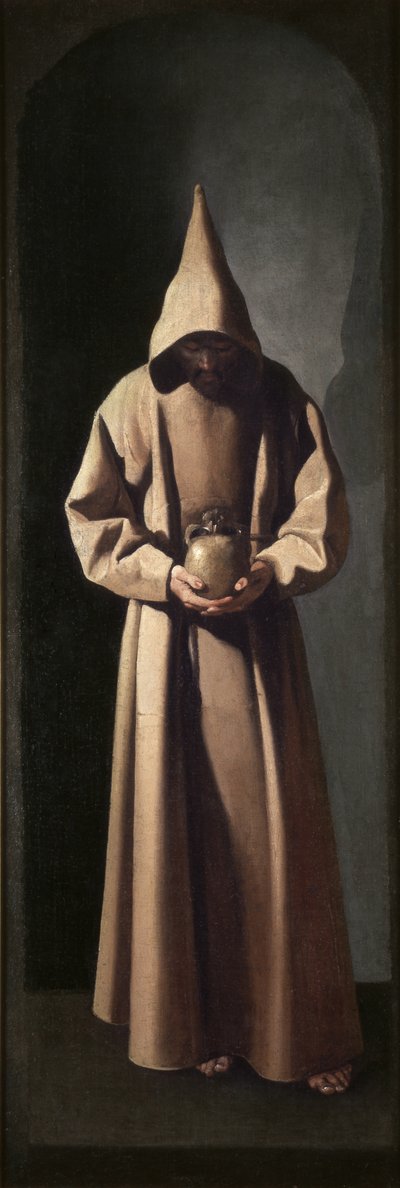 Franciszek kontemplujący czaszkę, ok. 1635 (olej na płótnie) autorstwa Francisco de Zurbaran