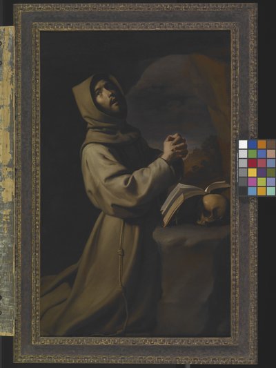 Św. Franciszek w medytacji (olej na płótnie) autorstwa Francisco de Zurbaran