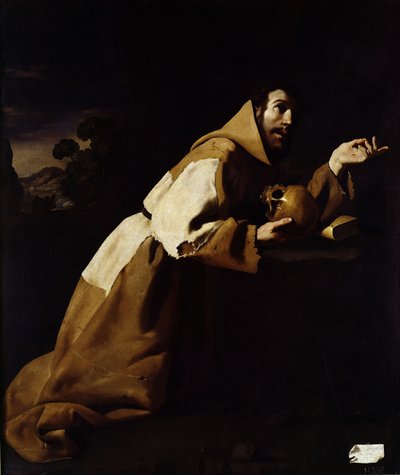 Św. Franciszek w medytacji, 1639 autorstwa Francisco de Zurbaran