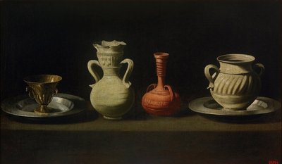 Martwa natura z czterema naczyniami autorstwa Francisco de Zurbaran