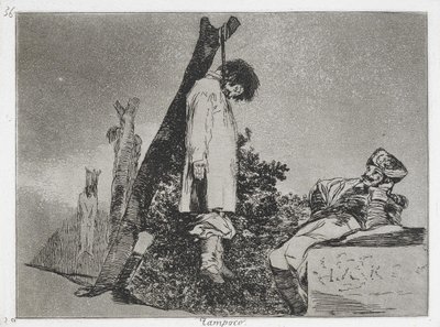 Nie (w tym przypadku) również (Tampoco) z serii Katastrofy wojny (Los Desastres de la Guerra... autorstwa Francisco de Goya