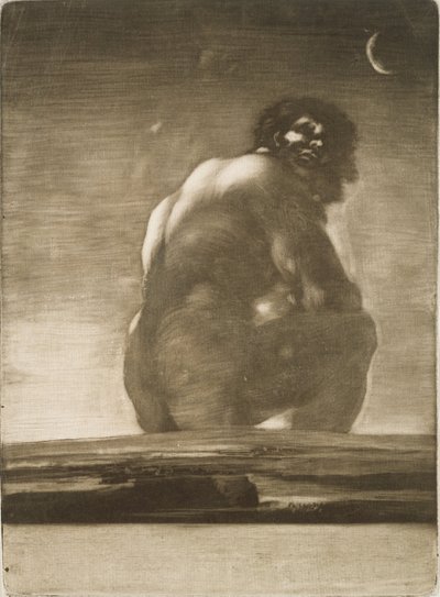 Siedzący gigant autorstwa Francisco de Goya