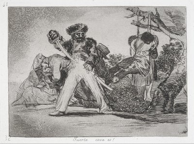 To jest za dużo! (Jest silny!) Z serii Katastrofy wojny (Los Desastres de la Guerra ... autorstwa Francisco de Goya