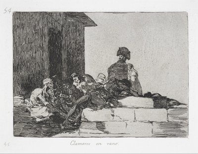 Próżne lamenty z serii The Disasters of War autorstwa Francisco de Goya