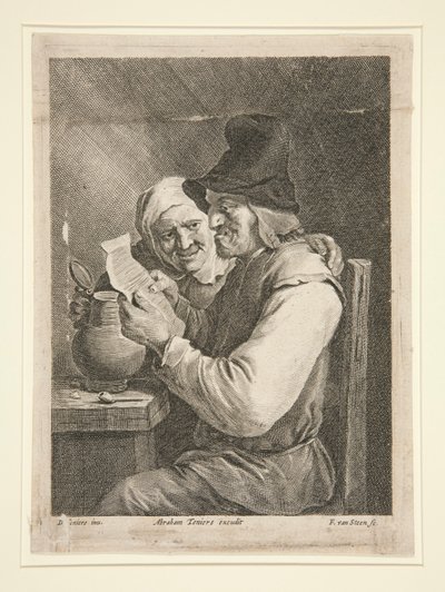 Para czytająca list autorstwa Franciscus van der Steen