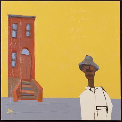 The Man, 2001 (mieszane media na płótnie) autorstwa Francks Deceus