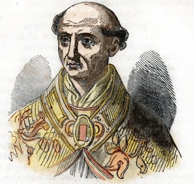Portret papieża św. Kaliksta II (Gui z Burgundii, po włosku Guido dei Conti di Borgogna, Callisto II autorstwa Franco Mistrali