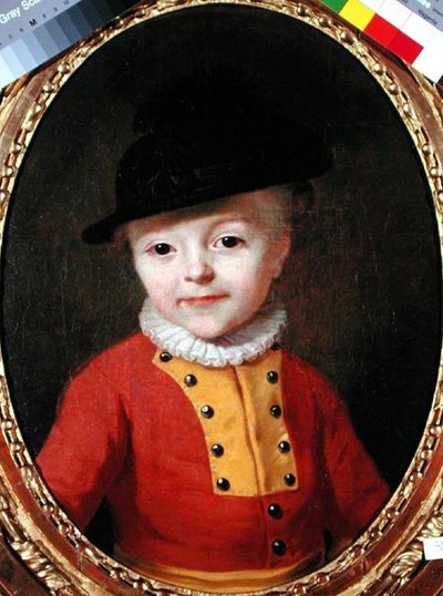 Portret małego dziecka (olej na płótnie) autorstwa Francois Hubert Drouais