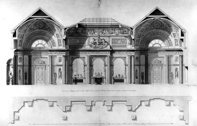 Projekt dla Galerii Lansdowne House, Londyn autorstwa Francois Joseph Belanger