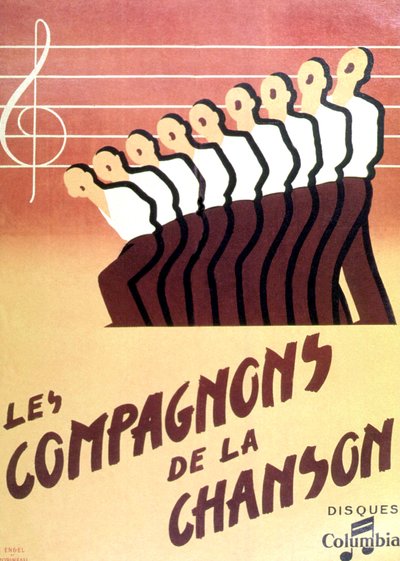 "Les Compagnons de la chanson autorstwa Francois emile Popineau