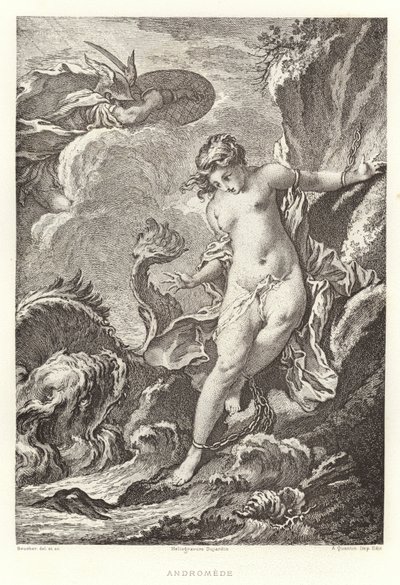 Andromeda (grawerowanie) autorstwa Francois (after) Boucher