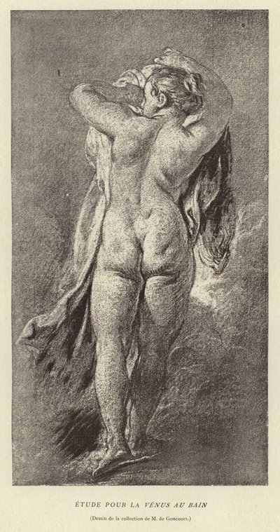 Studiuj dla Wenus w wannie autorstwa Francois (after) Boucher