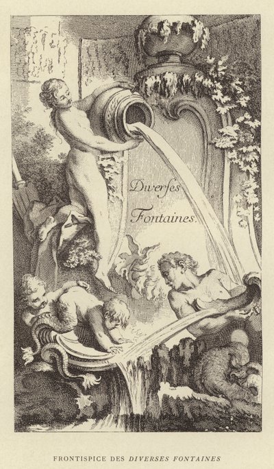 Frontyspis Diverses Fontaines (grafika) autorstwa Francois (after) Boucher