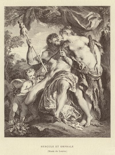 Herkules i Omphale autorstwa Francois (after) Boucher