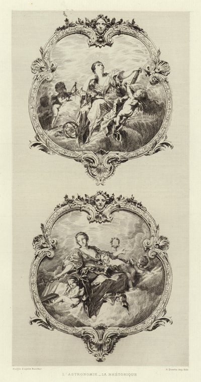 Astronomia, Retoryka (grafika) autorstwa Francois (after) Boucher