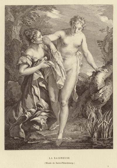 Kąpiący się autorstwa Francois (after) Boucher