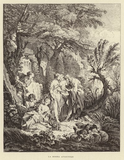 Dobra przygoda (grawerunek) autorstwa Francois (after) Boucher