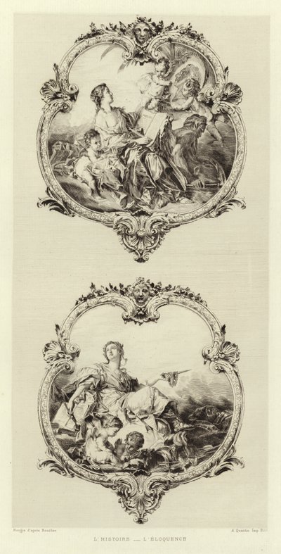 Historia, elokwencja (grafika) autorstwa Francois (after) Boucher
