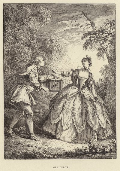 Melicerte (grawerowanie) autorstwa Francois (after) Boucher