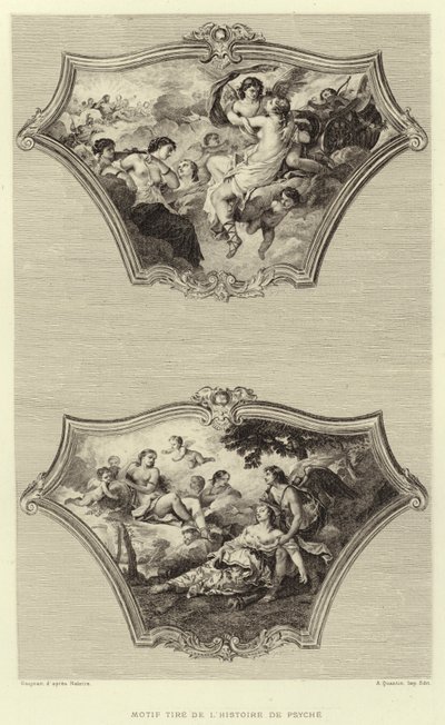 Wzór Opony z opowieści o Psyche (grawerunek) autorstwa Francois (after) Boucher