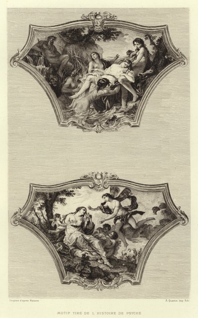 Motyw Zaczerpnięty z historii Psyche (grawerunek) autorstwa Francois (after) Boucher