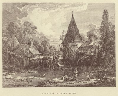 Widok na okolice Beauvais (grafika) autorstwa Francois (after) Boucher