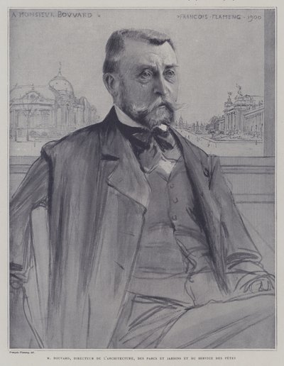 Joseph-Antoine Bouvard, francuski architekt i administrator (lito) autorstwa Francois (after) Flameng