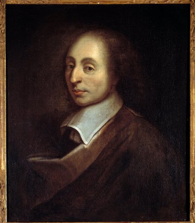 Portret Blaise Pascal (1623-1662) (h s/t 0,70 x 0,56) autorstwa Francois Quesnela (1637-99). autorstwa Francois (after) Quesnel
