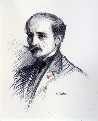 Portret Edmonda Rostanda. (1868-1918) Rysunek autorstwa Thévenota François (1856-1943). autorstwa Francois (after) Thevenot