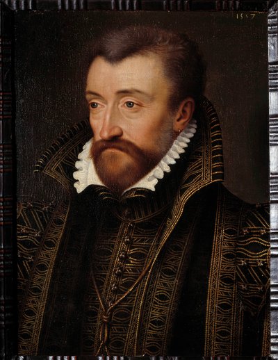 Portret Antoine de Bourbon, księcia Vendome (1518-1562), ojca króla Henryka IV Malarstwo szkoły Francois Cloueta (1515-1572) 1560 nd. 0,31x0,23 m Pau, muzeum zamkowe - Portret Antoine de Bourbon, księcia Vendome (1518-1562), ojca autorstwa Francois (school of) Clouet