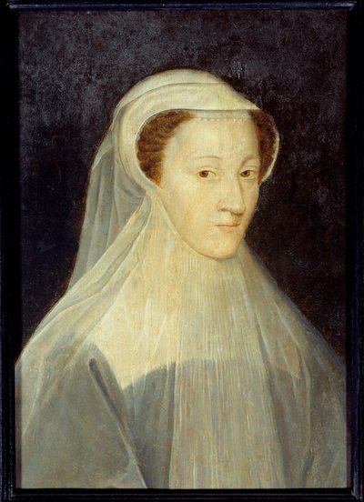 Portret Marii Stuart (1542-1587), królowej Francji i królowej Szkocji w stroju żałobnym. Obraz warsztatu Francois Cloueta (1515-1572), ok. 1560. Olej na drewnie. Wymiary: 0,37 x 0,26m. Paryż, Musee Carnavalet - Portret Marii Stuart (1542-15 .) autorstwa Francois (workshop of) Clouet