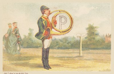 P (litera pokazana przez gracza grającego na rogu) autorstwa Francois Antoine Appel