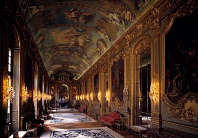 Złota Galeria w Hotelu de Toulouse. Architektura autorstwa Francois-Antoine Vasse (1681-1736) autorstwa Francois Antoine Vasse