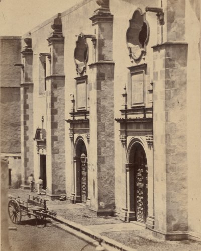 [Miejsce uwięzienia cesarza Maksymiliana Meksykańskiego i żołnierzy], 1867. autorstwa Francois Aubert