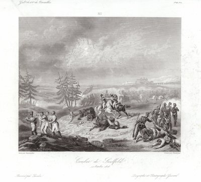 Walka o Saalfeld autorstwa Francois Augustin Desmoulins