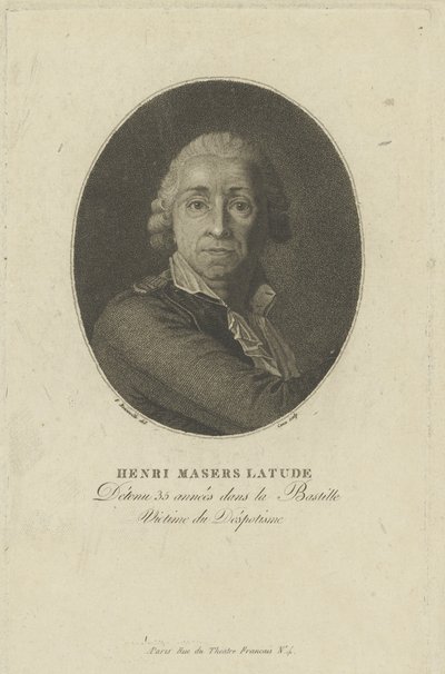Portret Henri Masers de Latude 1725-1805, c. 1793. autorstwa Francois Bonneville