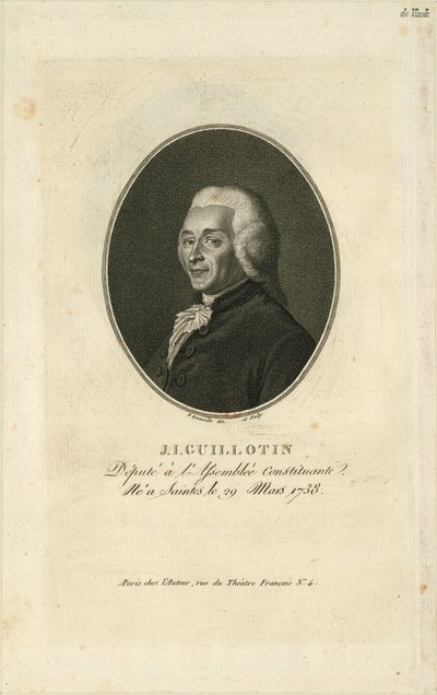 Portret Józefa-Ignacego Guillotina 1738-1814, 1796. autorstwa Francois Bonneville