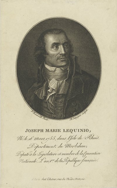 Portret Marii Joseph Lequinio 1755-1814 , 1795-1799. autorstwa Francois Bonneville