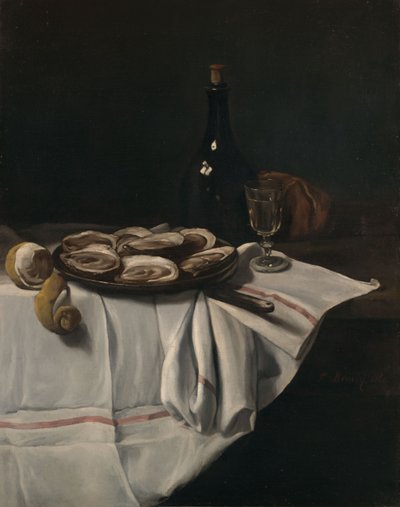 Martwa natura z ostrygami autorstwa François Bonvin