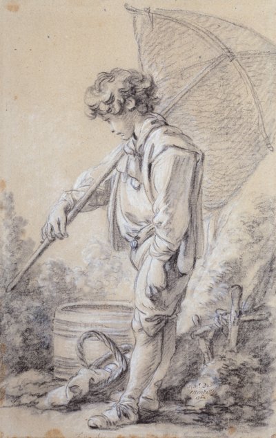 Chłopiec trzymający sieć autorstwa François Boucher