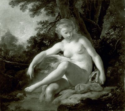 Kąpiąca się nimfa autorstwa François Boucher