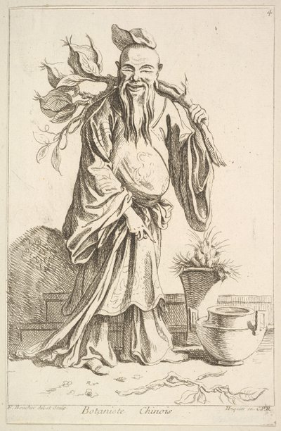 chiński botanik autorstwa François Boucher